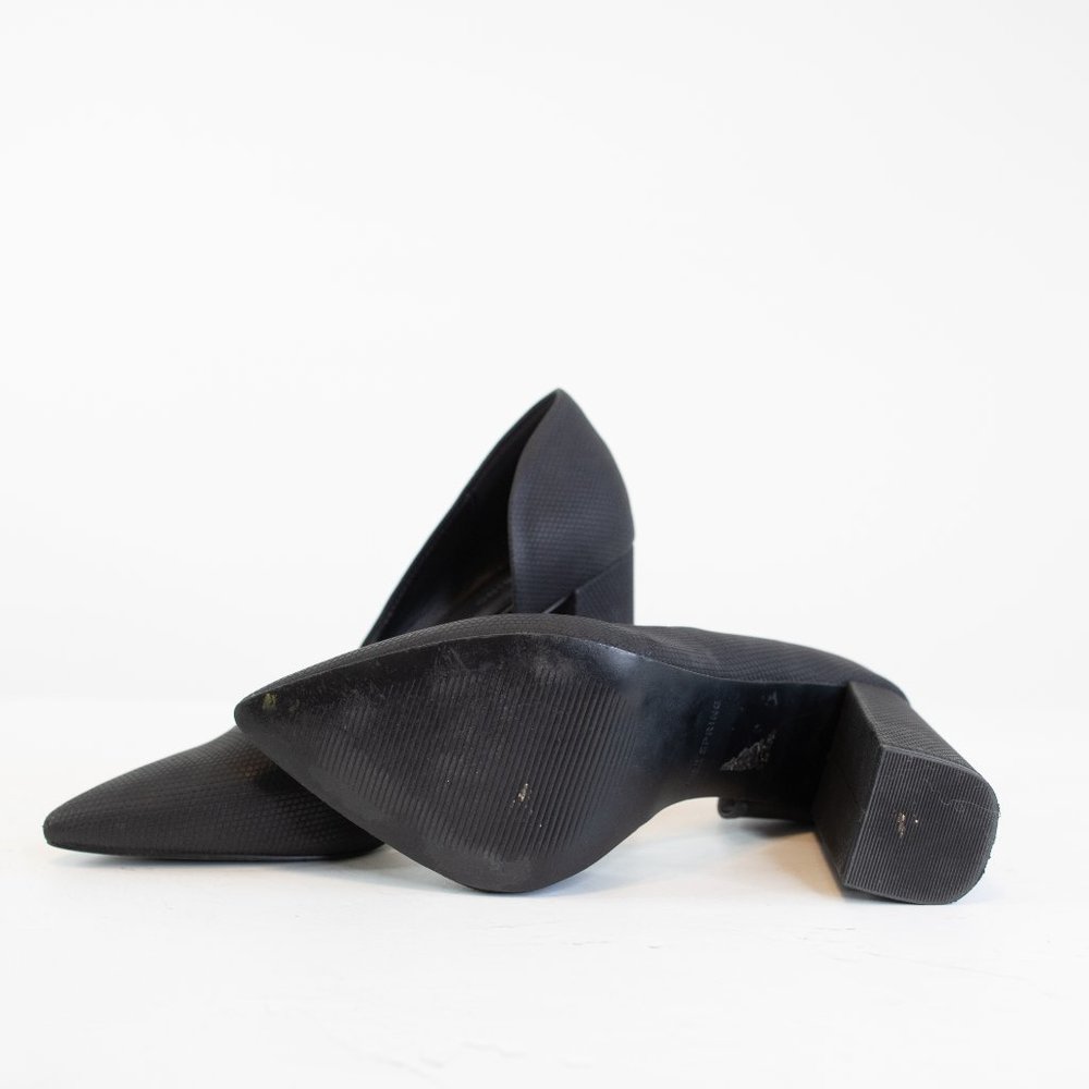 Call It Spring Matte Black Block Heels - Picture 3 of 4